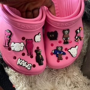 Women size 8 kid size 6 pink crocs